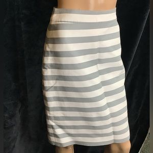 Kate Spade Gray Striped Pencil Skirt, Size 2